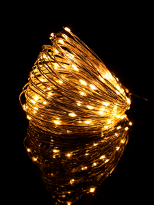 Огонек OG-LDG14 гирлянда LED Белая теплая (10м,3*AA) (УПАКОВКА 10ШТ)